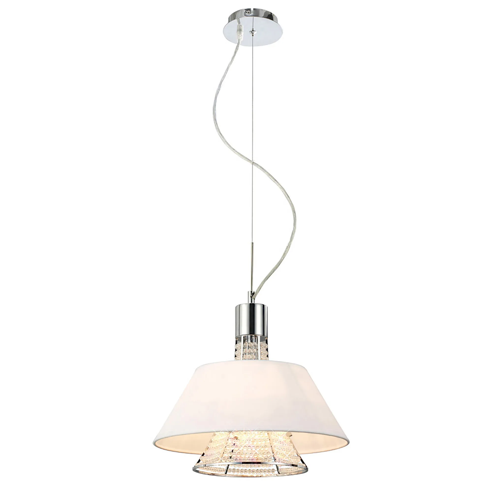 IL30042/WH  Davina Crystal Pendant 2 Light